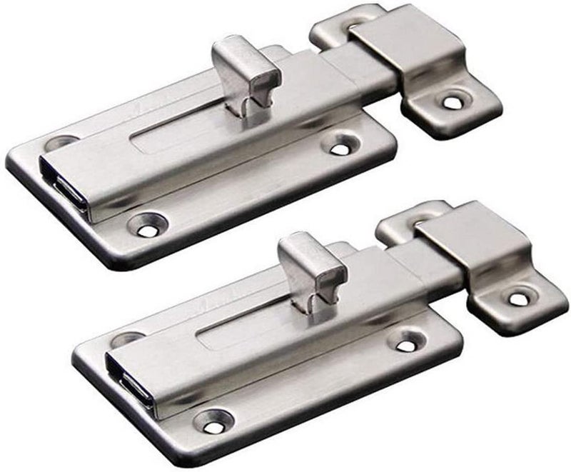 Biendo Door Bolts, 2 Pieces Stainless Steel Latch Sliding Door Lock, Surface Mounted Slide Bolt for All Types of Internal Doors - Image 1